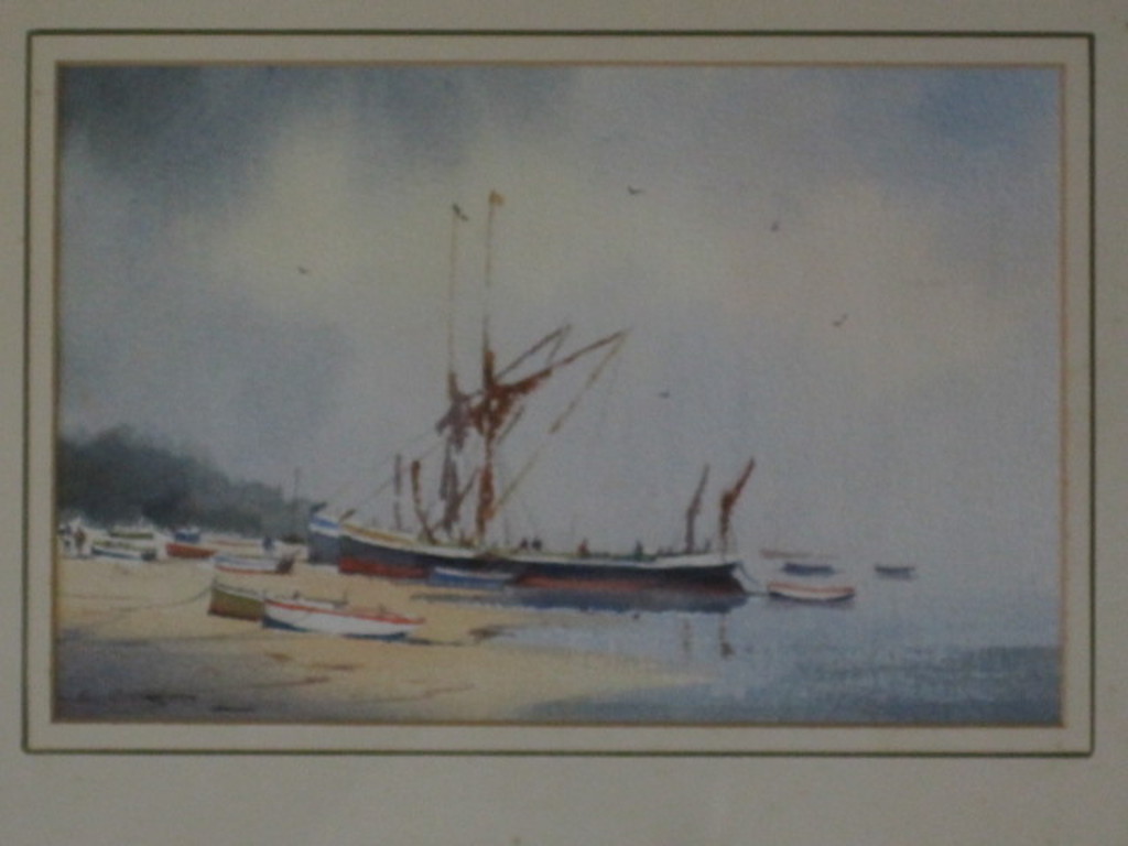 Sidney Cardew (1931-) sfeervolle aquar "boten aan het strand" gesigneerd  kopen? Bied vanaf 1!