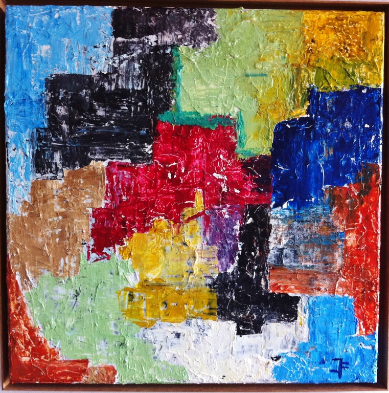 "Full Colored......." John Foppen- olieverf/acrylics-ingelijst-gesigneerd. verkocht voor € 125!