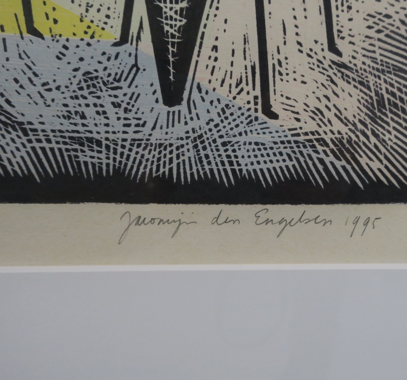 Jacomijn den Engelsen: Houtsnede, Zapp - Ingelijst kopen? Bied vanaf 1!