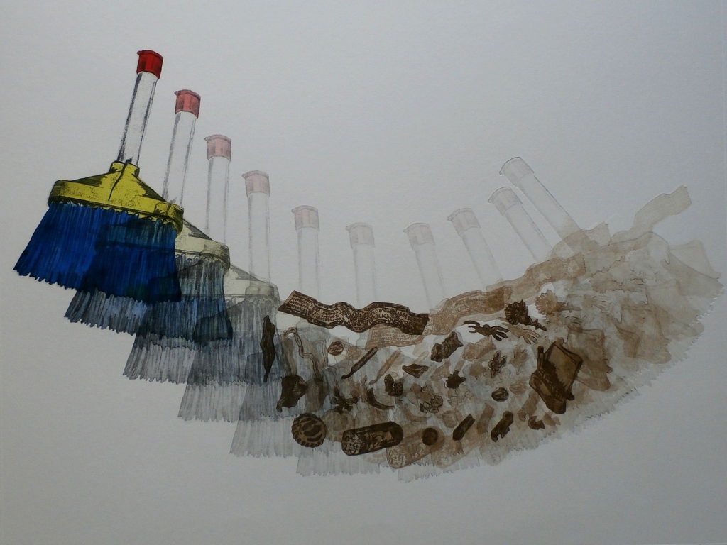 Dies de Jonge - ets/aquatint: verfkwast - 1984 verkocht voor € 60!