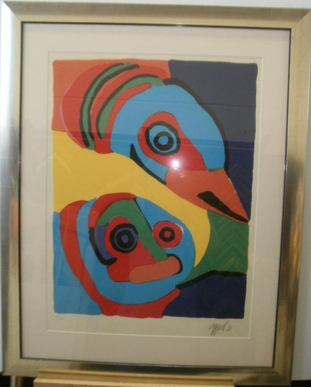 Karel Appel, kleurenlitho 1971, ed. 98/100 verkocht voor € 825!