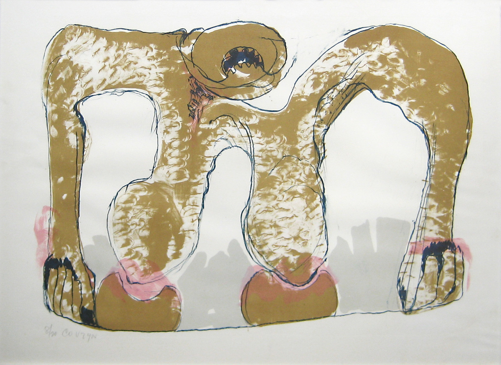 Wessel Couzijn, zeefdruk, zonder titel, ingelijst 56 x 77 cm kopen? Bied vanaf 40!