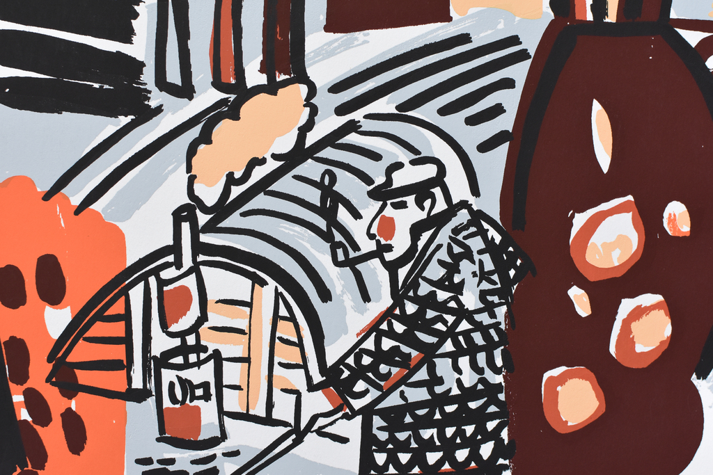 Ward Lernout #Dorpsgezicht# , Zeefdruk, gesigneerd/genummerd , ca. 1980, mint-- kopen? Bied vanaf 45!