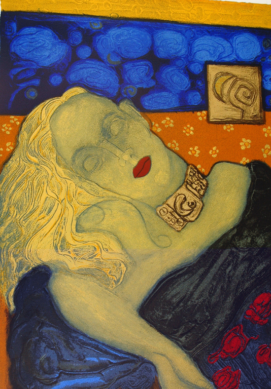 Hans Bax - Selene, godin van de nacht - zeefdruk verkocht voor € 56!