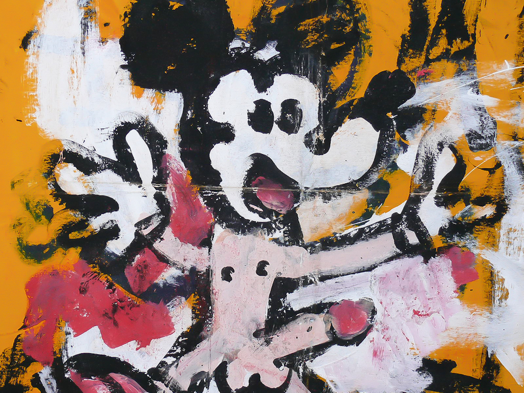 Peter Klashorst: olieverf, Mickey Mouse kopen? Bied vanaf 299!