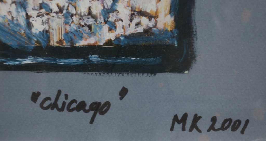 Meertje Kaal: Acryl op papier, Chicago - Ingelijst kopen? Bied vanaf 1!