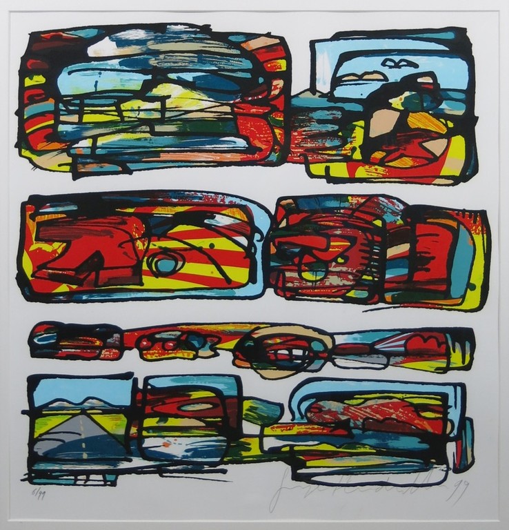 George Heidweiller: Zeefdruk, Zonder titel -Ingelijst (groot) kopen? Bied vanaf 60!