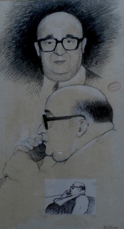 Aat Veldhoen, grote tekening kopen? Bied vanaf 125!