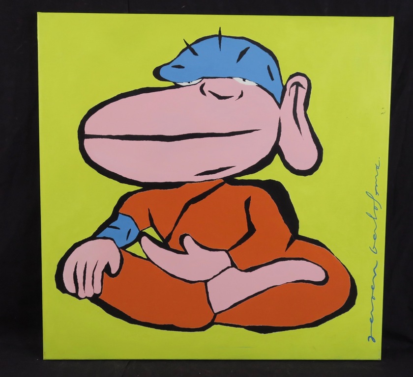 Jeroen Gerlofsma: Acryl op doek, Boeddaap (groot) kopen? Bied vanaf 1!