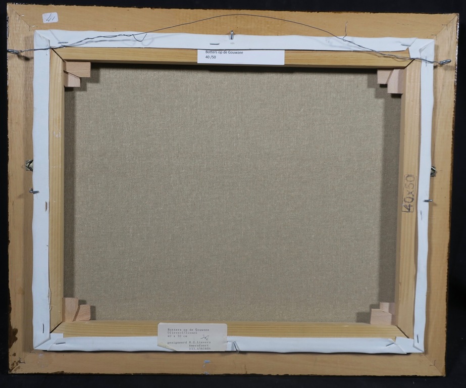Herman Lievers: Olieverf op doek, Botters op de Gouwzee - Ingelijst kopen? Bied vanaf 1!