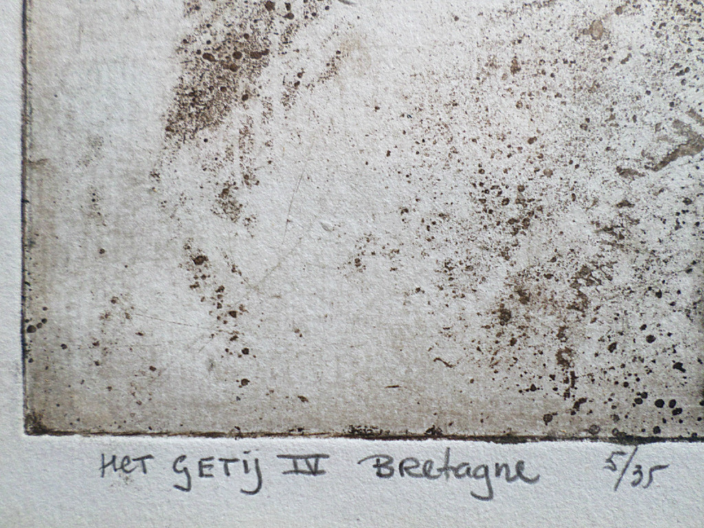 Ru van Rossem – Het getij IV, aquatint ets met reliëfdruk kopen? Bied vanaf 175!