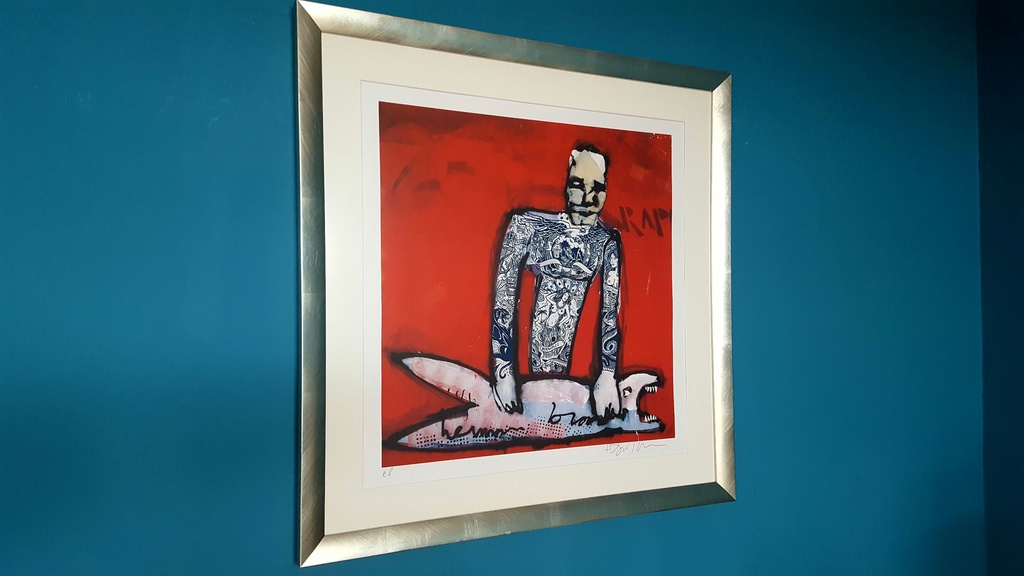 Herman Brood & Henk Schiffmacher: zeefdruk, RAP kopen? Bied vanaf 400!