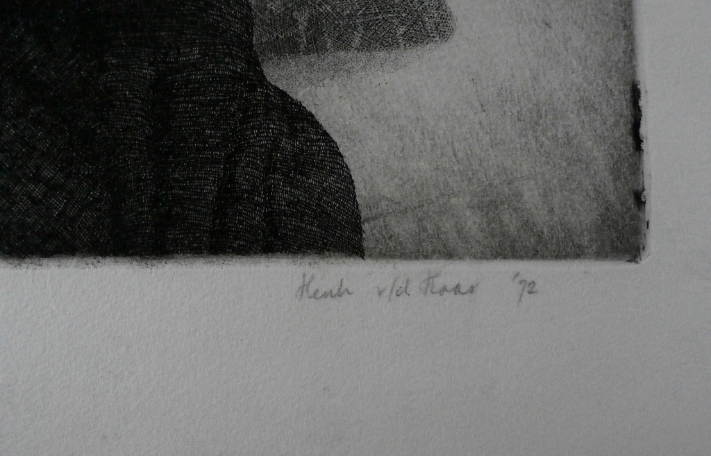 Henk van der Haar - ets: Vrouwenpolder - 1972 kopen? Bied vanaf 45!