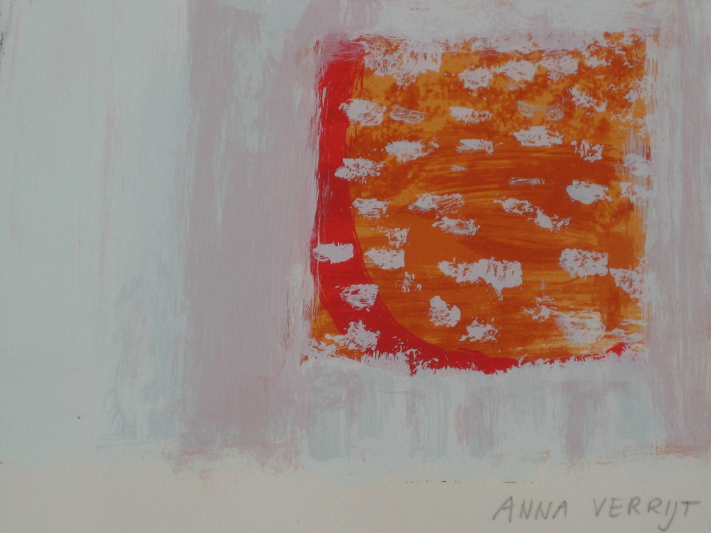 Anna Verrijt (1951-). Zeefdruk. Zonder titel. Groot! kopen? Bied vanaf 75!