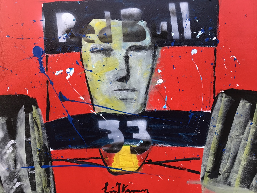 ERIC JAN KREMER ( Koopje ) Max Verstappen-3 D Doek-Gesigneerd ! kopen? Bied vanaf 149!