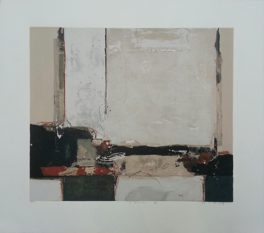 Ron van der Werf, zeefdruk op papier, titel:" Terra II" verkocht voor € 65!