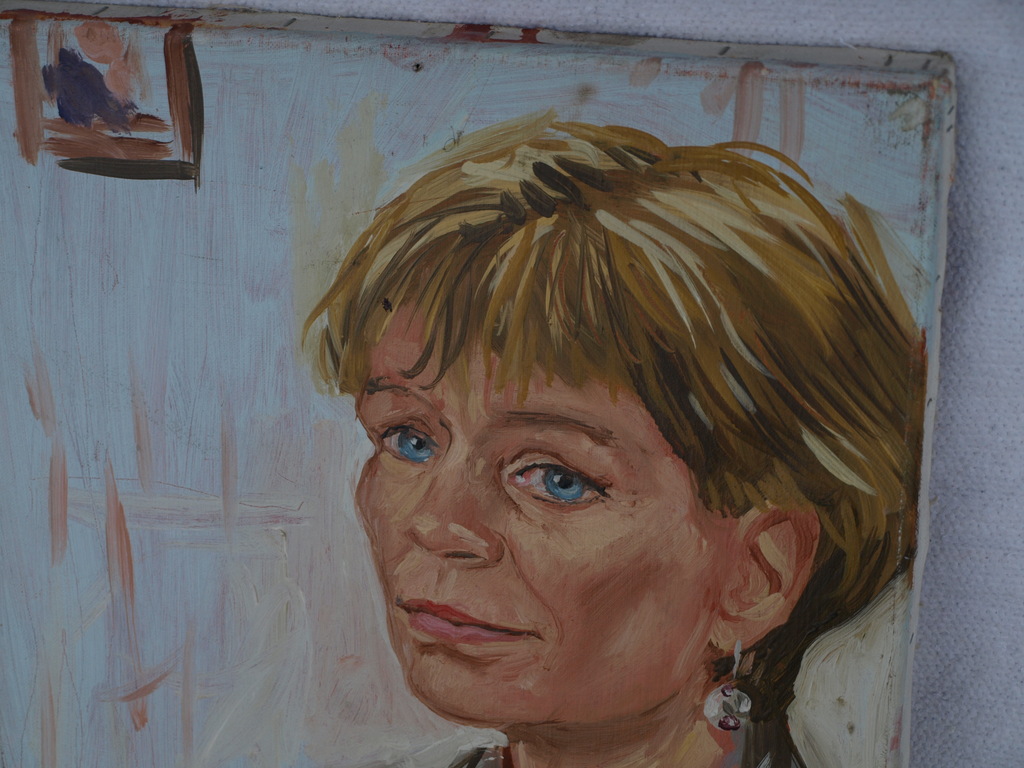 Peter Klashorst : olieverf op doek – Portret – Connie Palmen? - 1998 kopen? Bied vanaf 1!