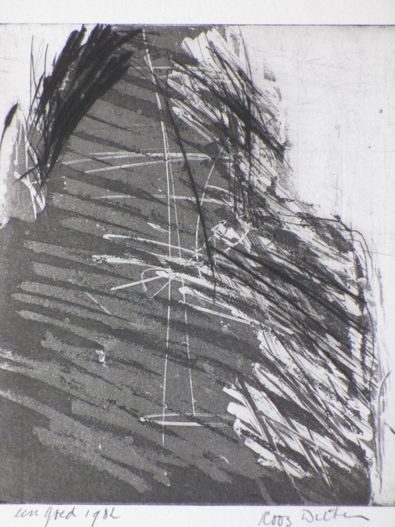 Coos Dieters - Coos Dieters, Abstracte wens, Ets kopen? Bied vanaf 1!