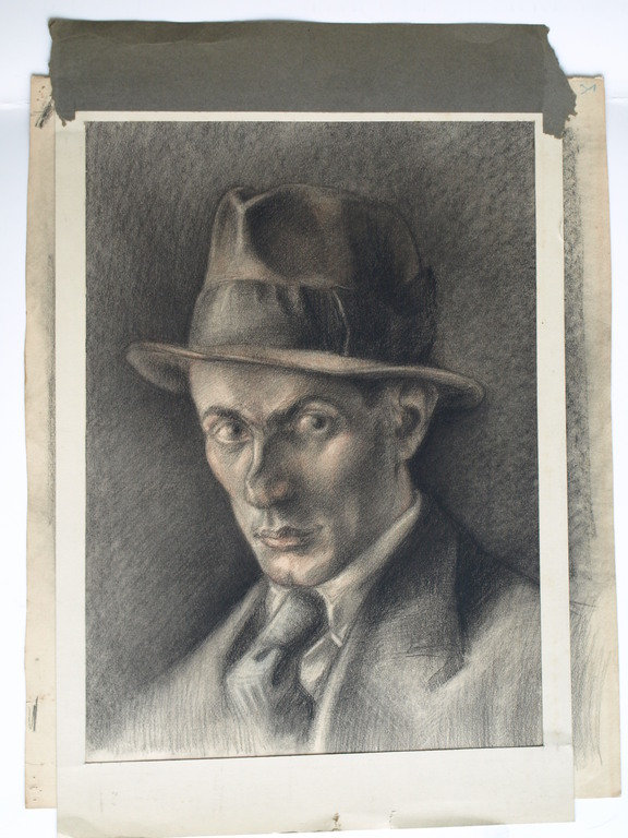 Onbekend : Tekening , Man met hoed – ca 1920 - Elias Smalhout kopen? Bied vanaf 1!