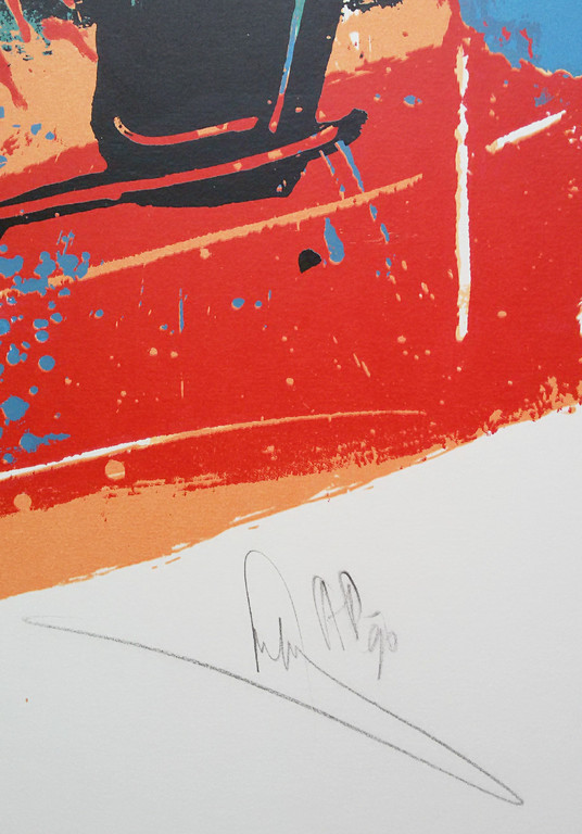 Arty Grimm - Abstracte compositie, zeefdruk (gemonteerd, groot) kopen? Bied vanaf 45!