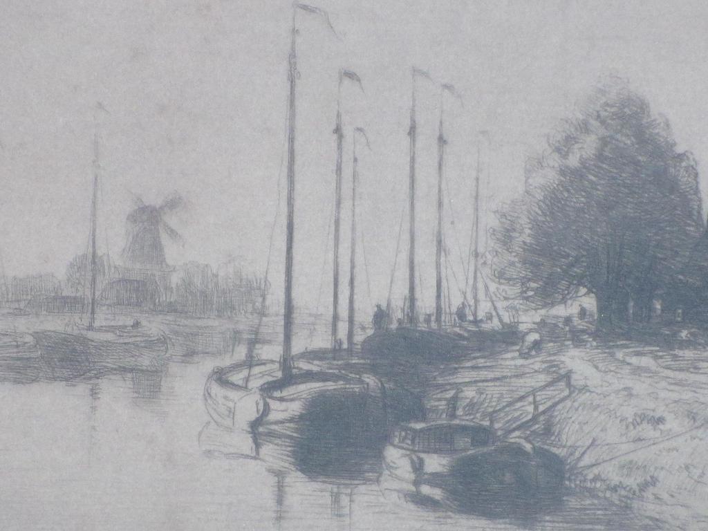W.J.Dingemans, Zeilschepen aan het kanaal, Ets kopen? Bied vanaf 25!