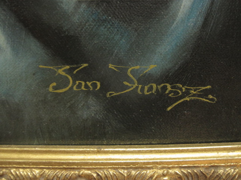 Fraai groot olieverf "portret van edele Dame" gesigneerd Jan Fransz  kopen? Bied vanaf 1!
