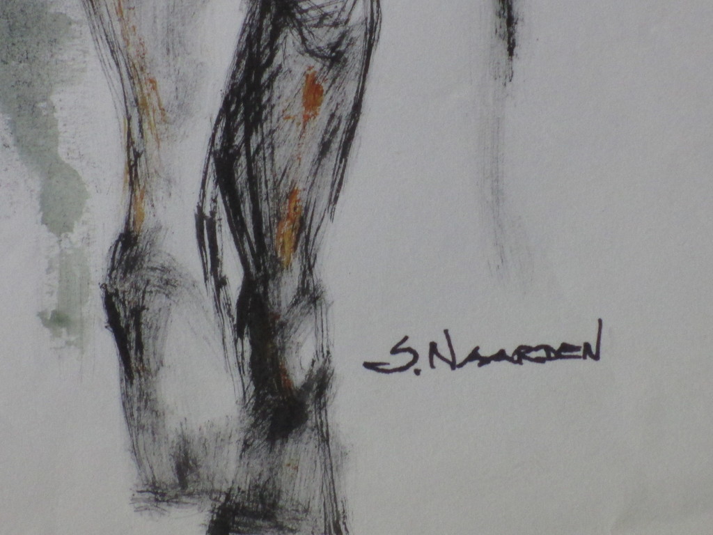 Isaac Naarden, Zittend vrouwelijk naakt, Gemengde techniek kopen? Bied vanaf 1!