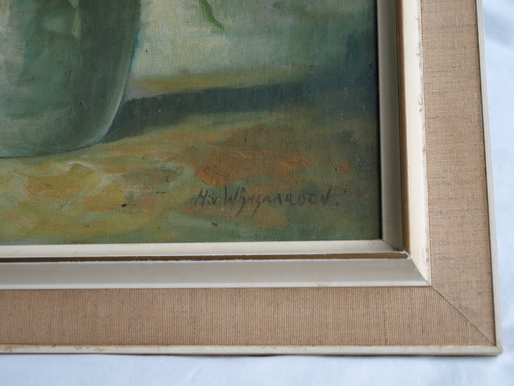 Herman Wijngaard : Olieverf op doek, Bloemstilleven met klaprozen – ca 1960 kopen? Bied vanaf 1!