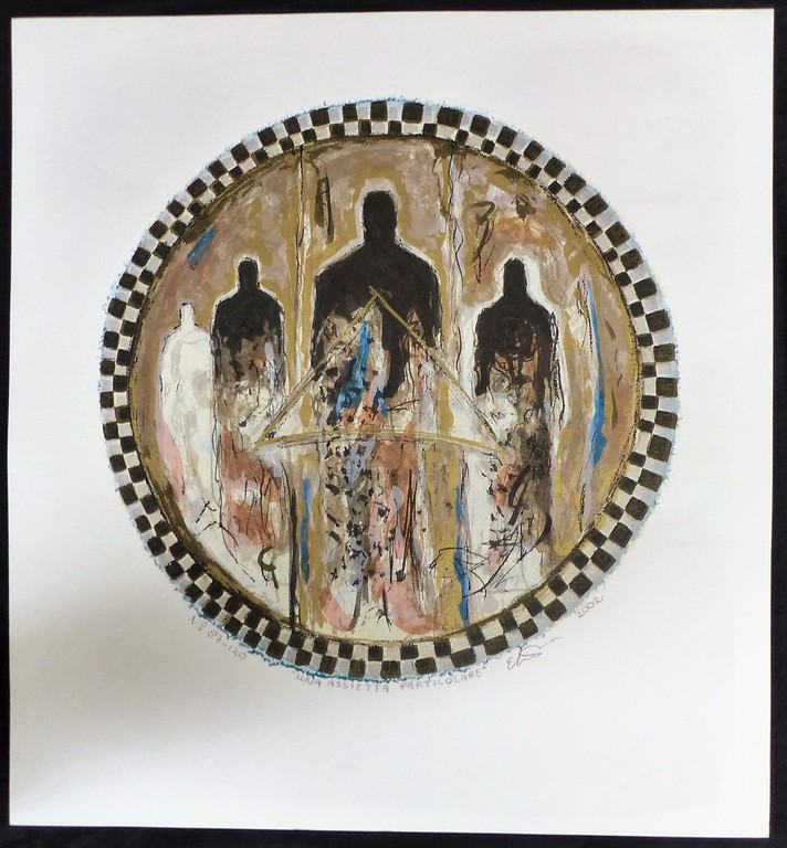 Eric Toebosch,  Zeefdruk op papier,Una Assieta Particolare ,Handgesigneerd kopen? Bied vanaf 30!