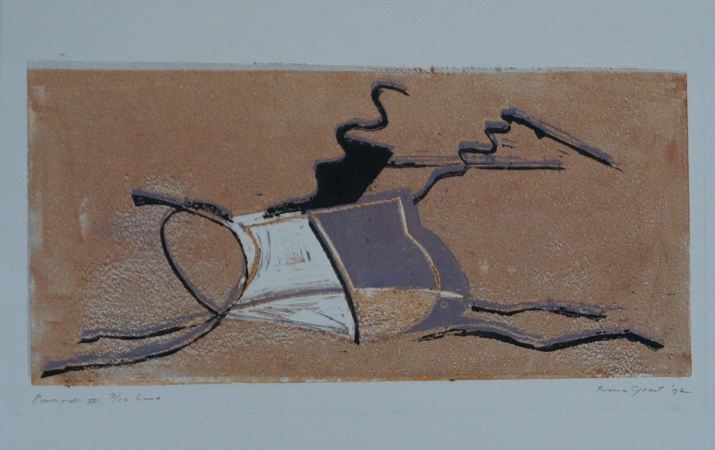 Rina Groot - gesigneerde linosnede - Paard II kopen? Bied vanaf 10!