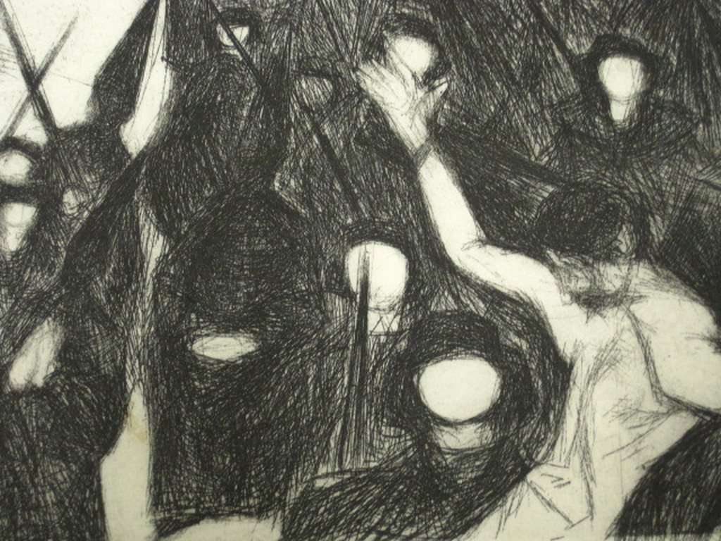 Uitgesproken werk van Walter Barten (1935-2004) Ets "Glogotha" gesigneerd  kopen? Bied vanaf 1!