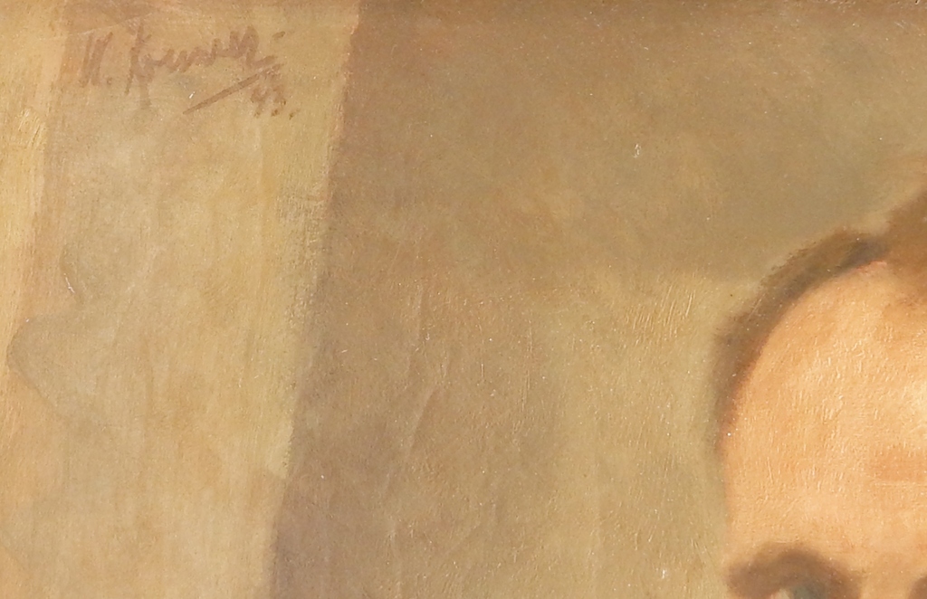 Willem Kouwer Boomkens (1911-1991) - Olieverf op doek - Zelfportret 1943 kopen? Bied vanaf 1!