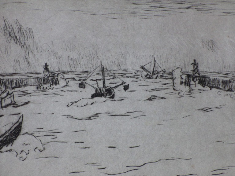 Karl Landolt, De garnalenvloot vaart uit, Ets kopen? Bied vanaf 35!