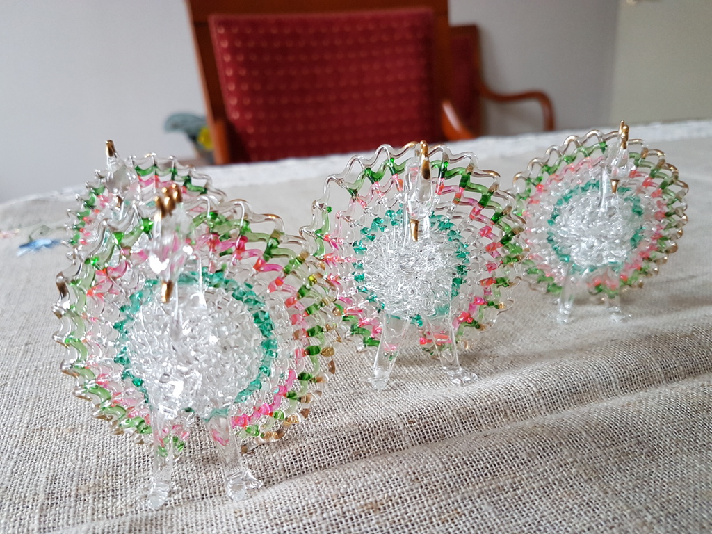 Lotto pauwen in Murano glas 4 pz kopen? Bied vanaf 1!