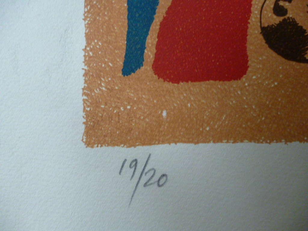 Yargo de Lucca - kleurenlitho - Vijf personen aan tafel kopen? Bied vanaf 25!