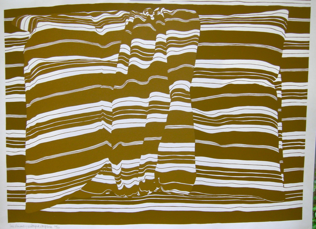 Har Sanders, zeefdruk "Striped & Striptease" verkocht voor € 75!