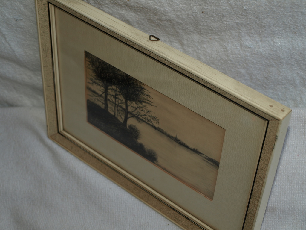 Ant. v. Oers – Tekening – Aan het water – Gesigneerd & ingelijst - 1964  kopen? Bied vanaf 1!
