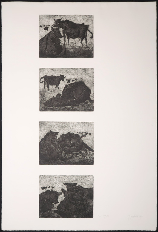 Jo Gaebler: Ets en aquatint, Koeien  kopen? Bied vanaf 35!