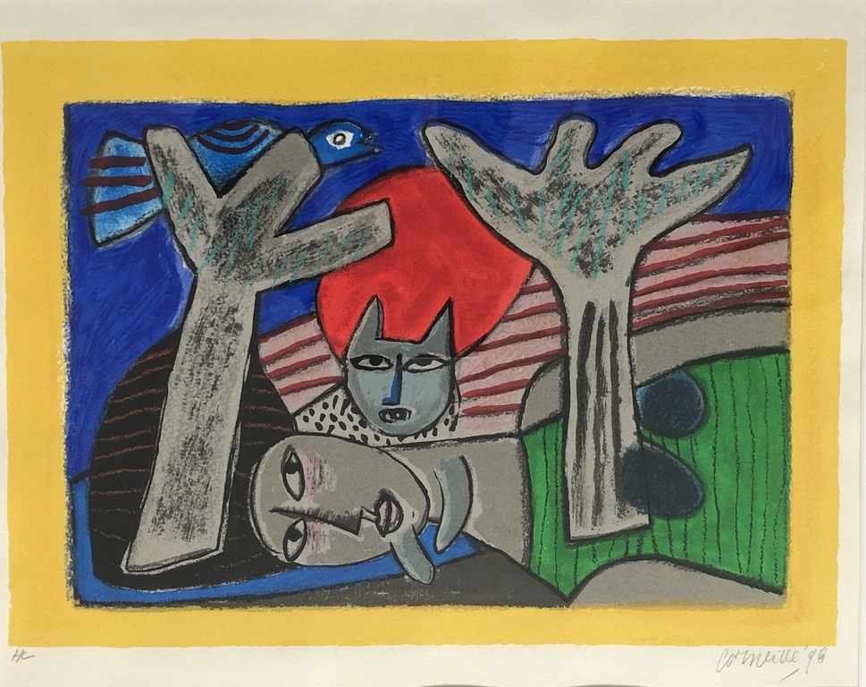 Corneille - Corneille- HC gesigneerde litho ingelijst  kopen? Bied vanaf 325!