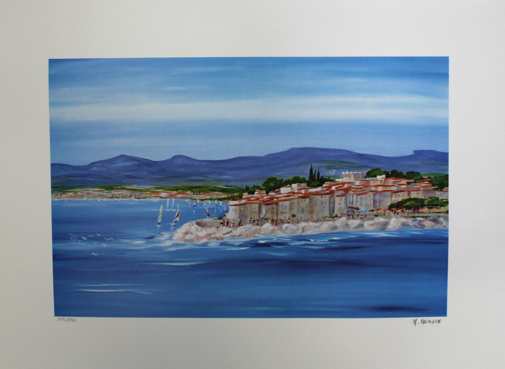 ANNE MARIE BRIANTE - RÉGATE PROVENCIALE - Grote kleurenlitho - Handgesigneerd kopen? Bied vanaf 1!