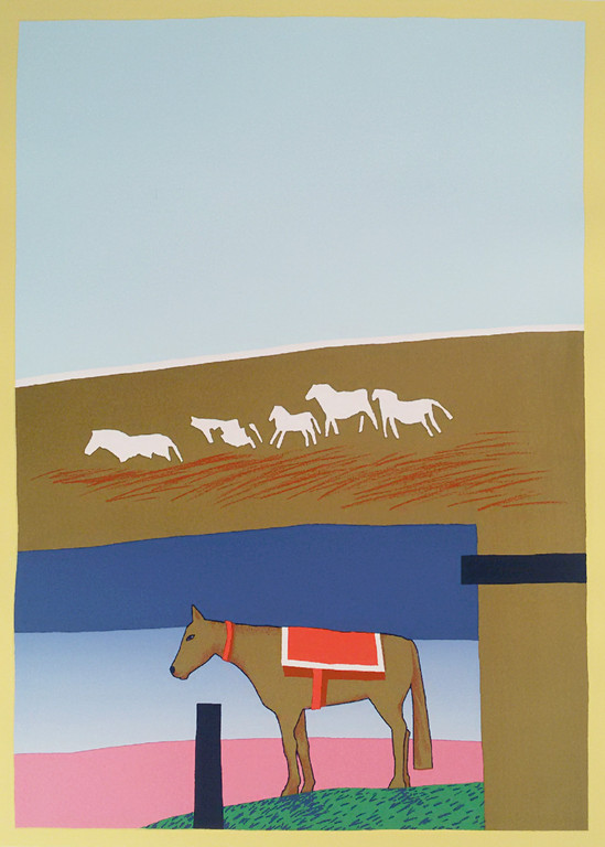 Harrie Gerritz - Wild horses, zeefdruk verkocht voor € 75!