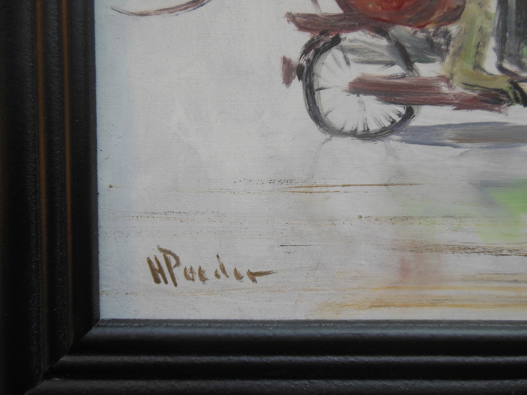 Henk Poeder: Olieverf, Muizen met bakfiets kopen? Bied vanaf 68!