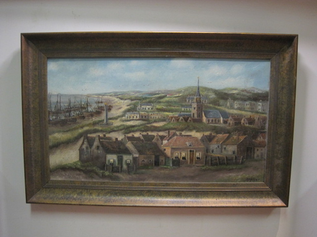 Henricus Rol (1906-1992) olieverf "Den Helderaan zee" gesigneerd ca 1940 verkocht voor € 63!