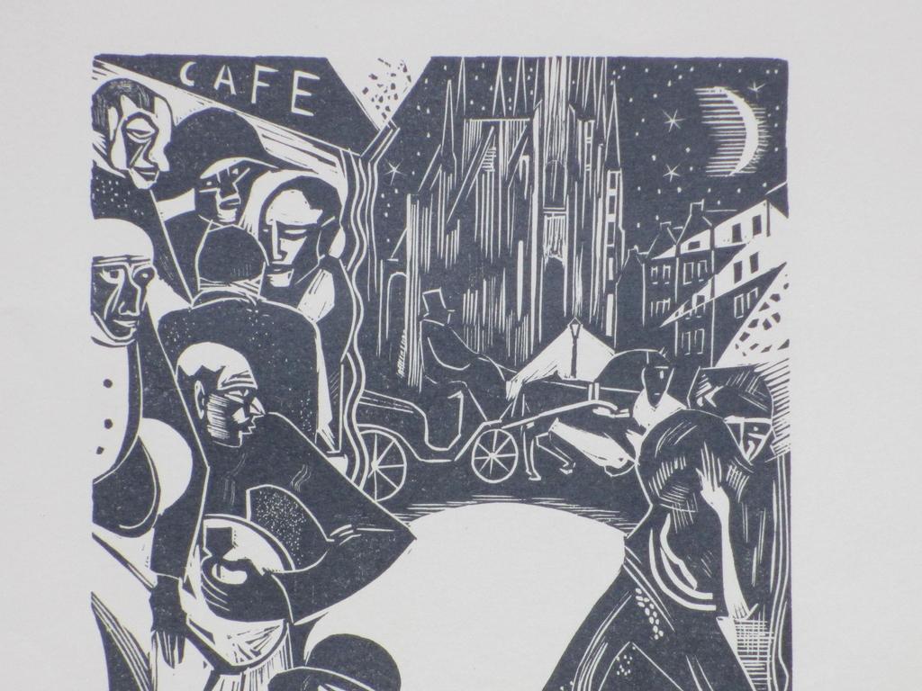 Fokko Mees, De Dronkaards, Houtsnede 1921 kopen? Bied vanaf 50!