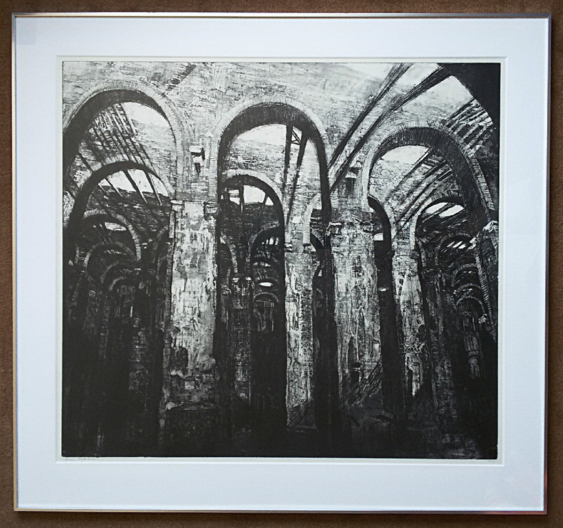 Simeon Nijenhuis - Ruïne, ets (mooi ingelijst, zeer groot) kopen? Bied vanaf 85!