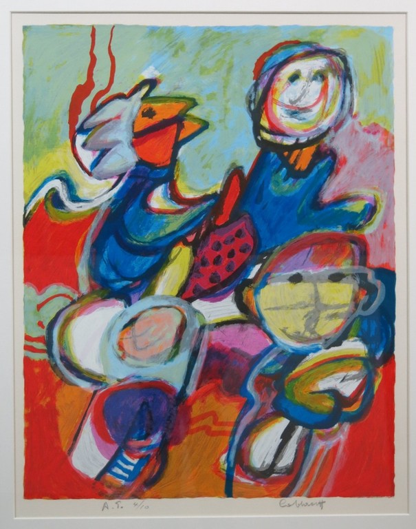 Jan Cobbaert: Litho, Figuren - Ingelijst verkocht voor € 190!