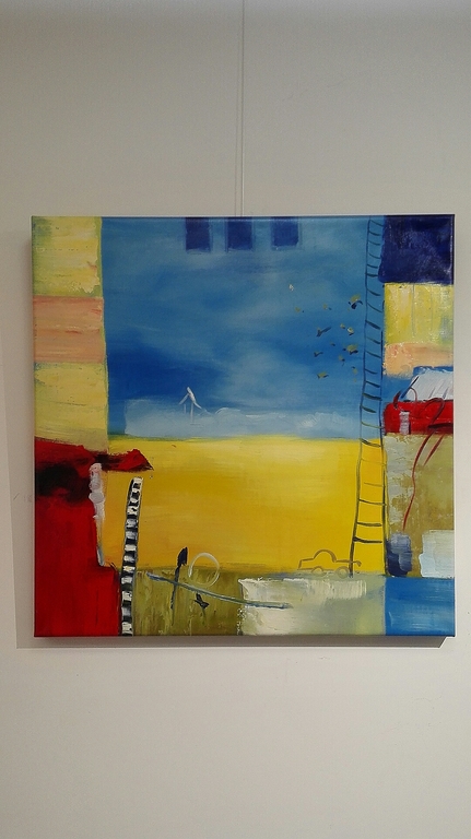 Han Teng, origineel olieverf schilderij op linnen verkocht voor € 61!