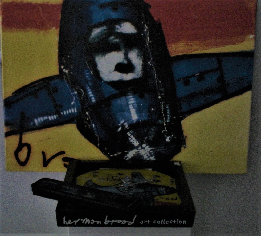Herman Brood, 'Vliegtuig' 3 items, litho, klok, horloge kopen? Bied vanaf 150!