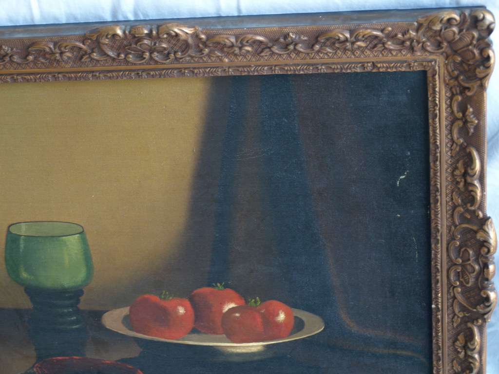 Nico Bruynesteyn : Olieverf op doek – Stilleven met tomaten – ingelijst  kopen? Bied vanaf 1!