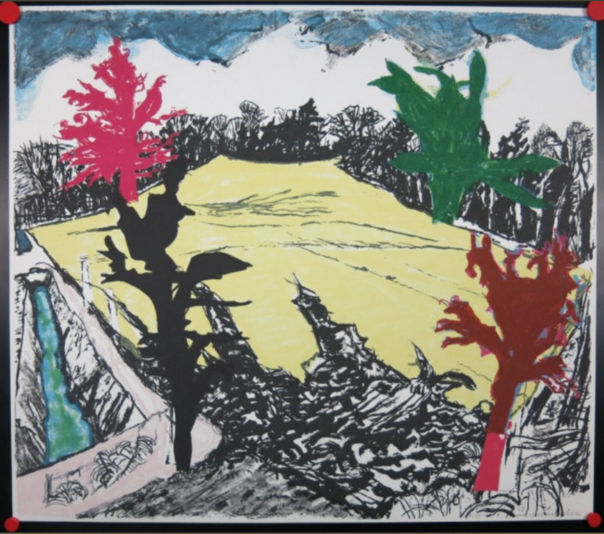 Hans Ebeling Koning: Zeefdruk, Landschap kopen? Bied vanaf 1!